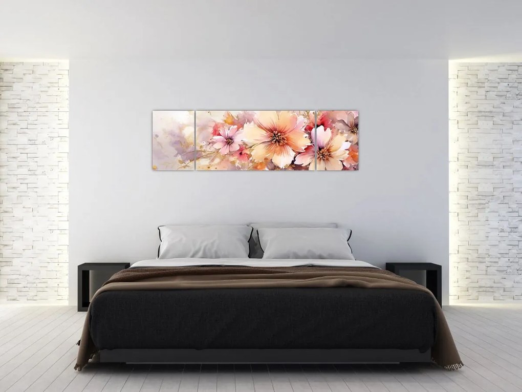 Obraz - Kwiaty (170x50 cm)