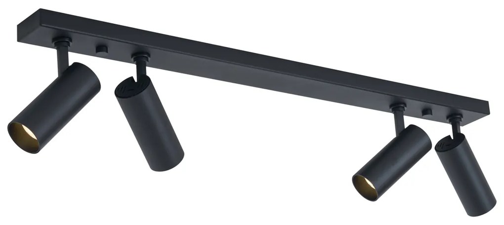 Nowoczesna lampa sufitowa czarna z możliwością ściemniania, 4-źródłowa - Tate