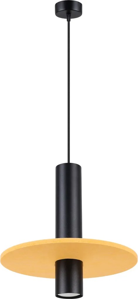 Żółta nowoczesna lampa wisząca z okrągłym kloszem P7-L88