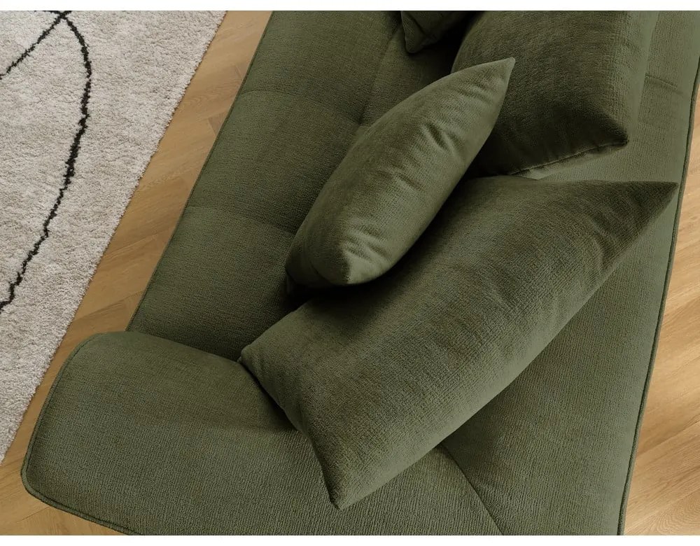 Zielona sofa z tkaniny szenilowej 237 cm Whesley – Bobochic Paris
