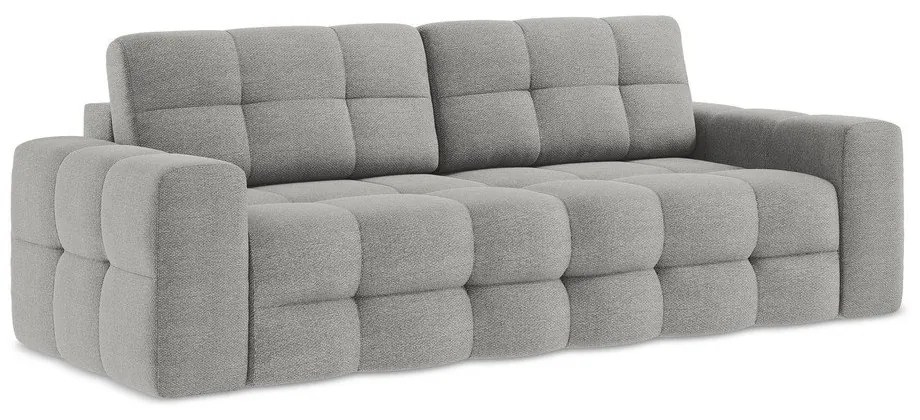 Szara rozkładana sofa z materiału bouclé 255 cm Milu – Makamii