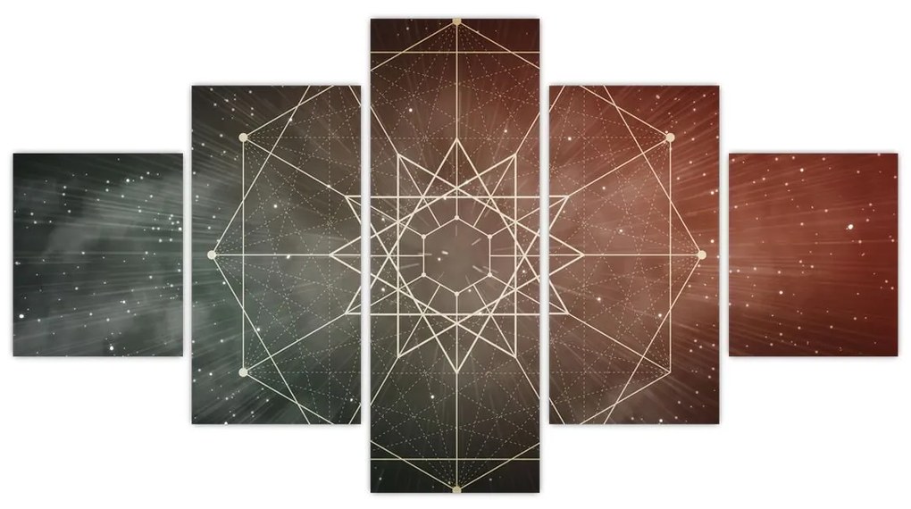 Obraz - Kosmiczny Dodekagram (125x70 cm)