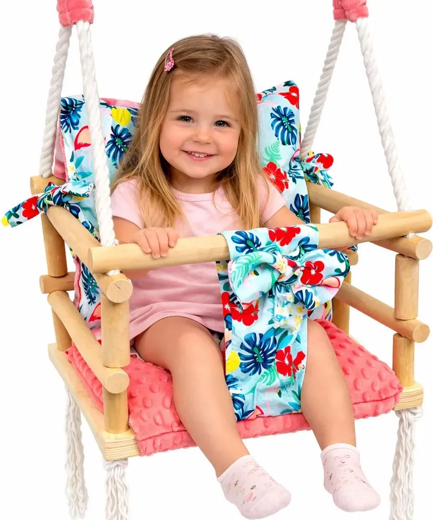 Rosnąca huśtawka dla dziecka we flamingi E3-T83