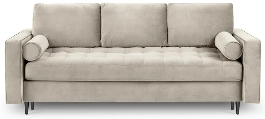 Beżowa aksamitna rozkładana sofa Milo Casa Santo
