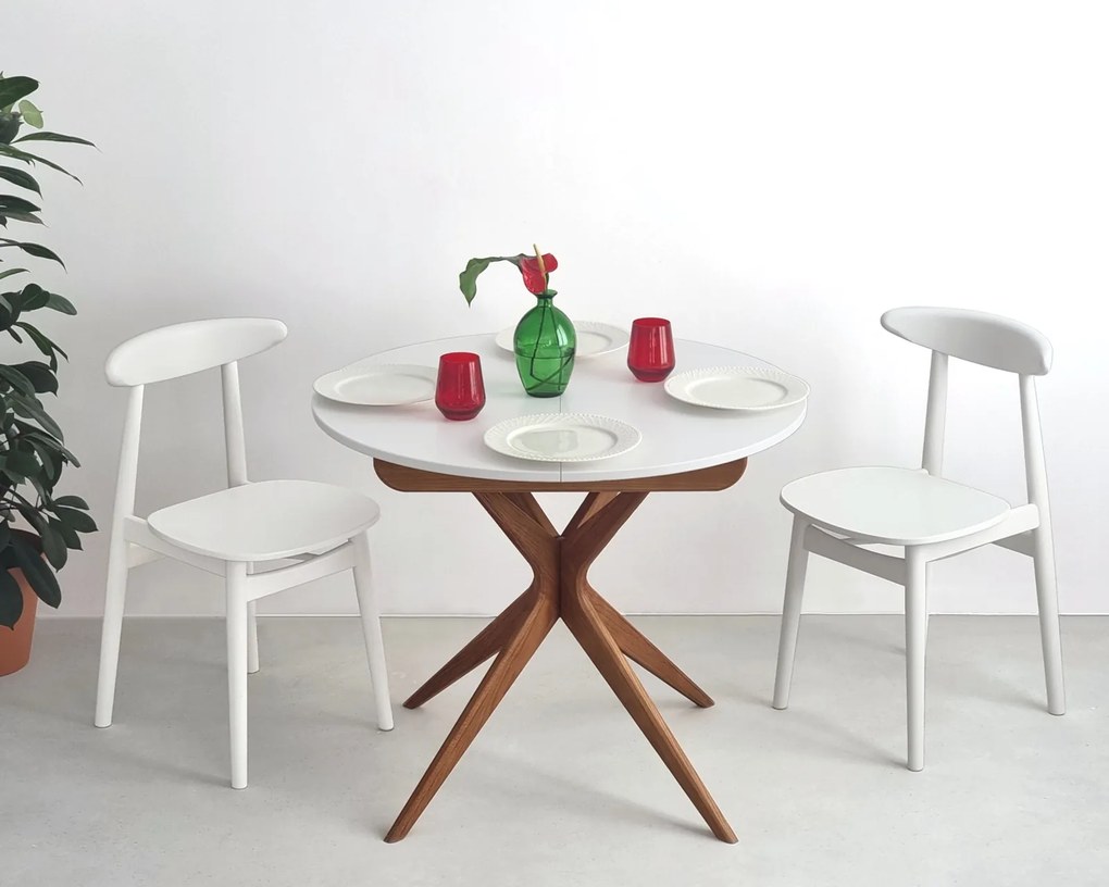 Okrągły stół Jubi MDF 90 cm rozsuwany do 130 cm