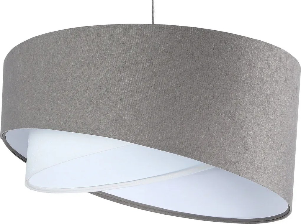 Szaro-biała asymetryczna lampa wisząca P5-M03