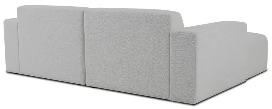 Biały narożnik z materiału bouclé (lewostronny) Roxy – Scandic