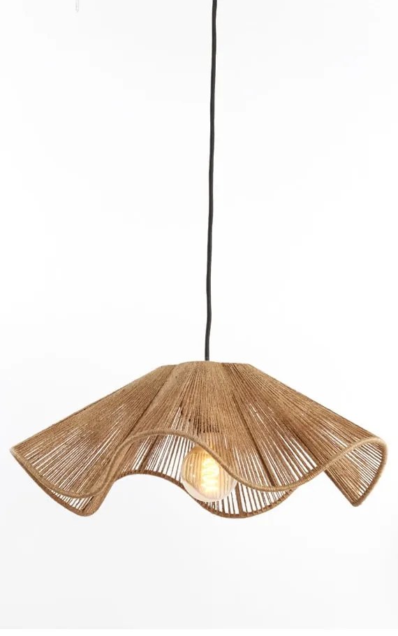 Naturalna lampa wisząca z kloszem z juty ø 48 cm Fodara – Light &amp; Living