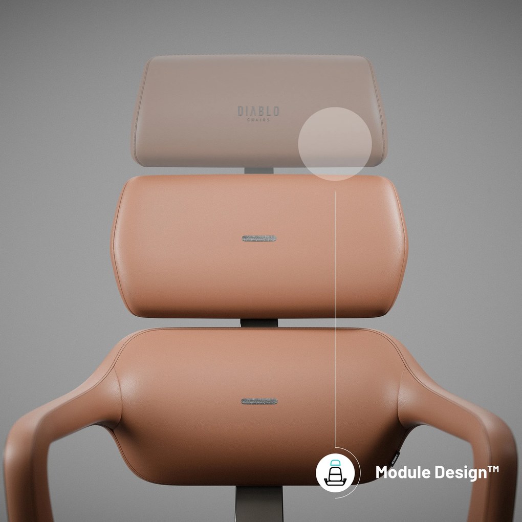 Fotel do gabinetu Diablo V-Modular, Sugar Brown