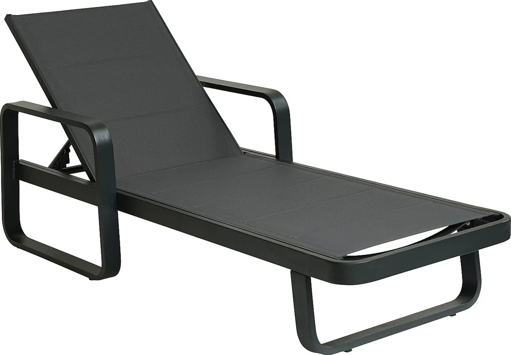 Leżak aluminiowy z textyline - Antracytowy - KILA od MYLIA