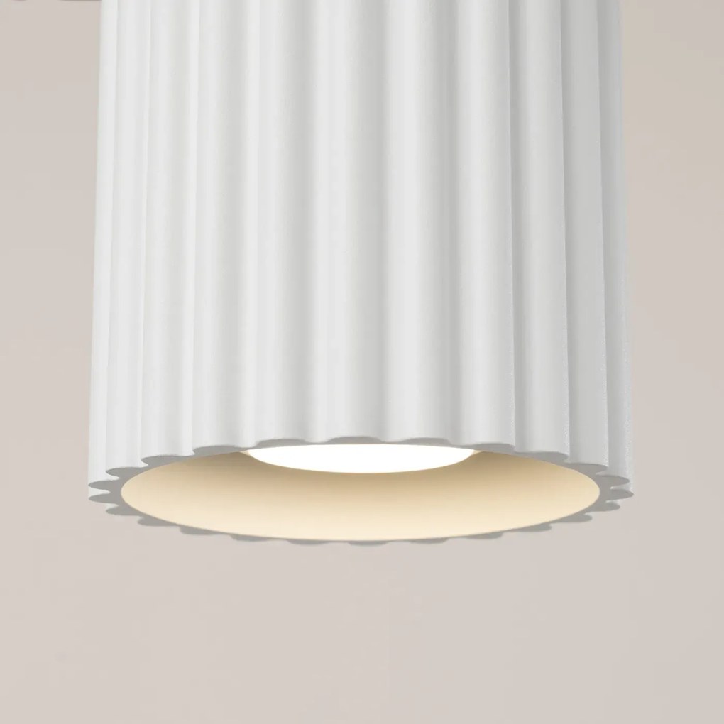 Plafon AURA 1 biały GU10 ryflowany SOLLUX  LIGHTING
