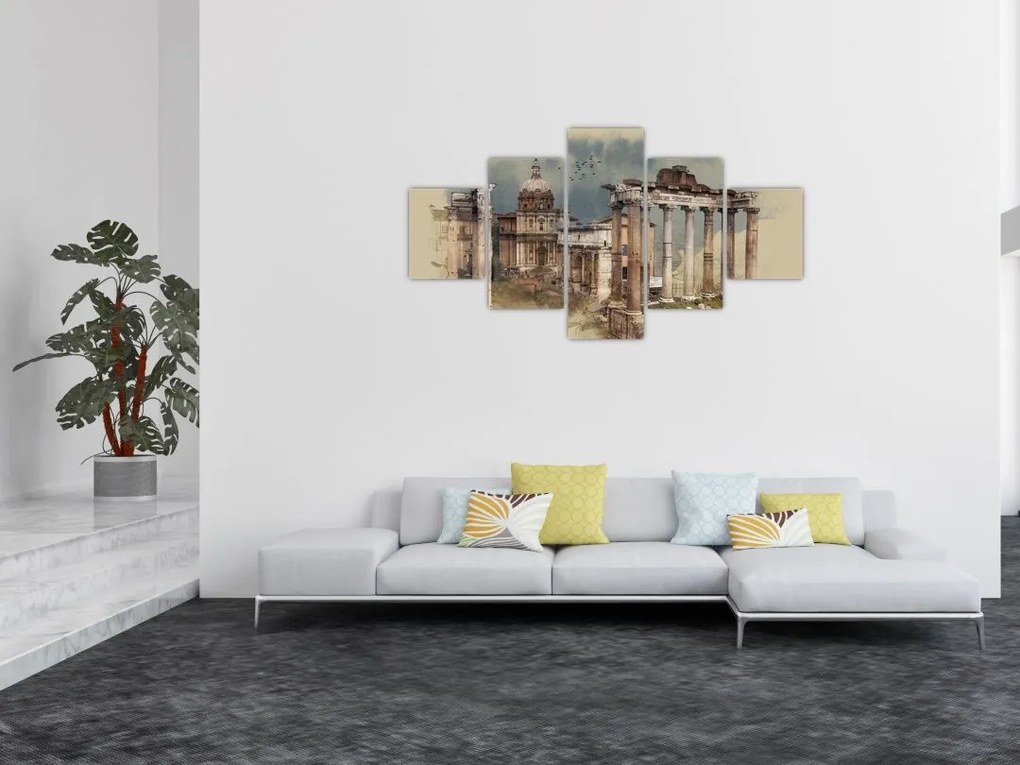 Obraz - Forum Romanum, Rzym, Włochy (125x70 cm)
