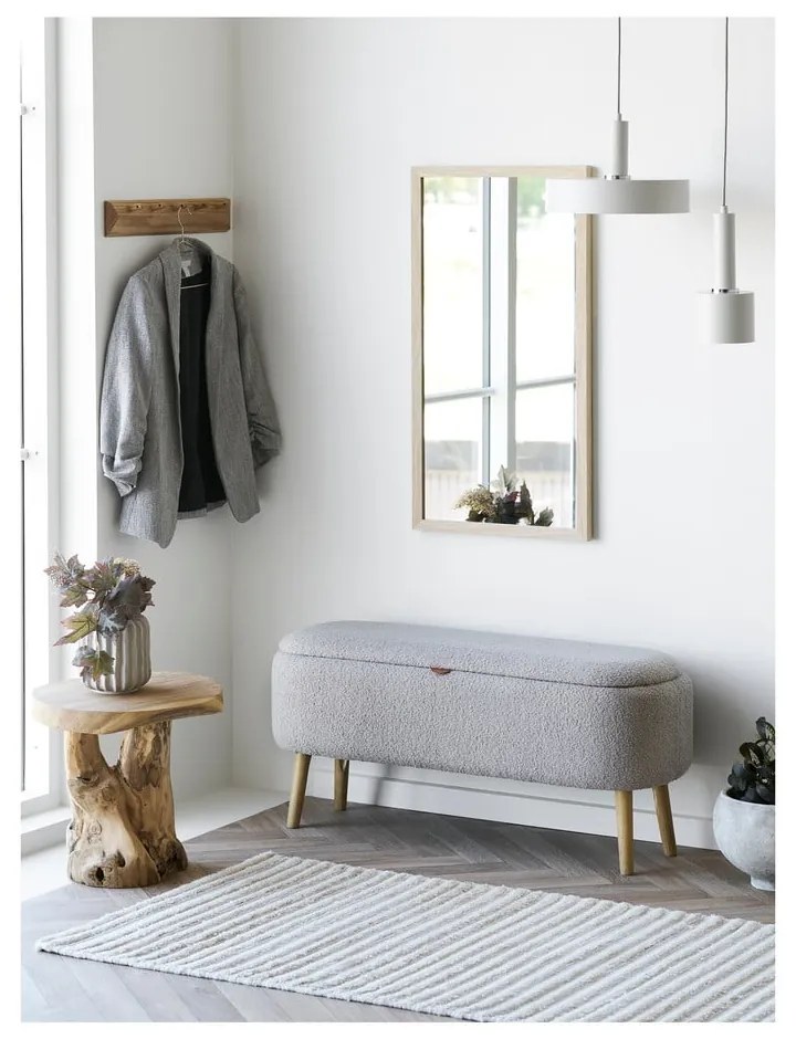 Wieszak ścienny z litego drewna dębowego w naturalnym kolorze 50 cm Barco – House Nordic