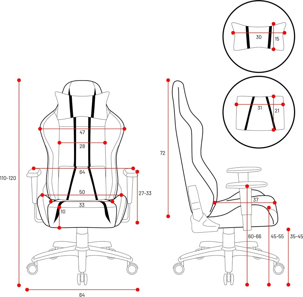 Fotel gamingowy młodzieżowy Diablo X-One 2.0 Small Size, kolor Aqua Blue
