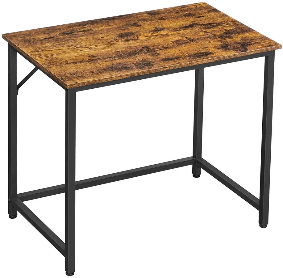 Industrialne rustykalny biurko komputerowe brąz C1-K94