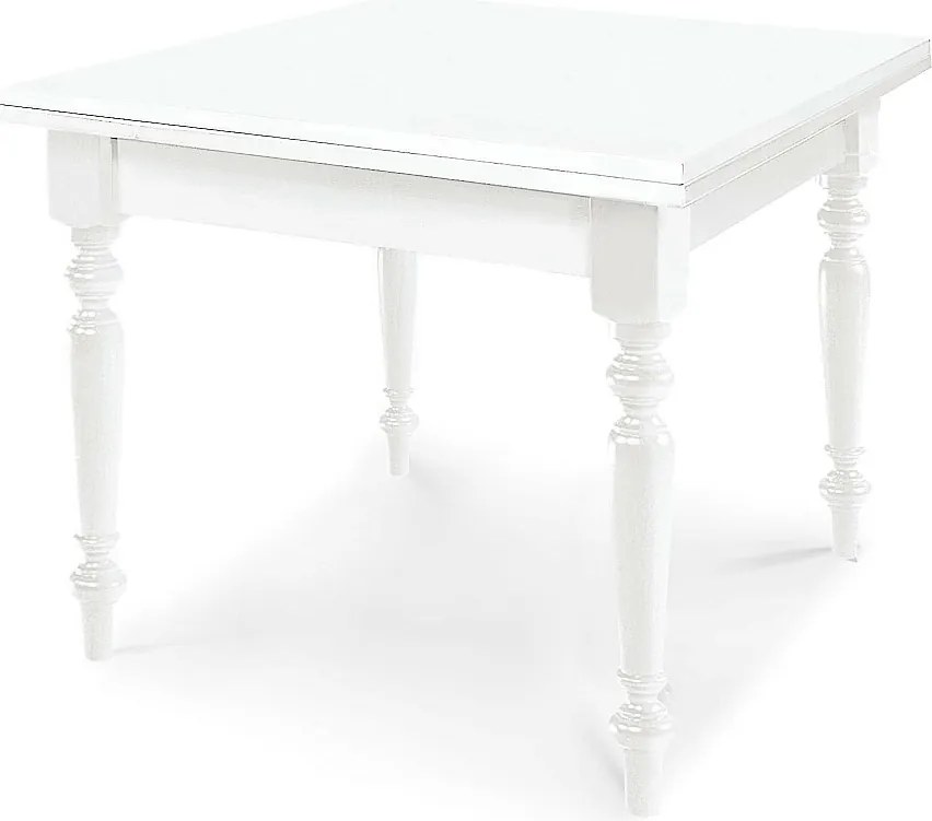 Stół rozkładany biały 100×100 - 200×100 cm - ARDENZA