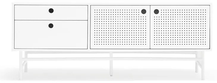 Biała szafka pod TV 140x52 cm Punto – Teulat