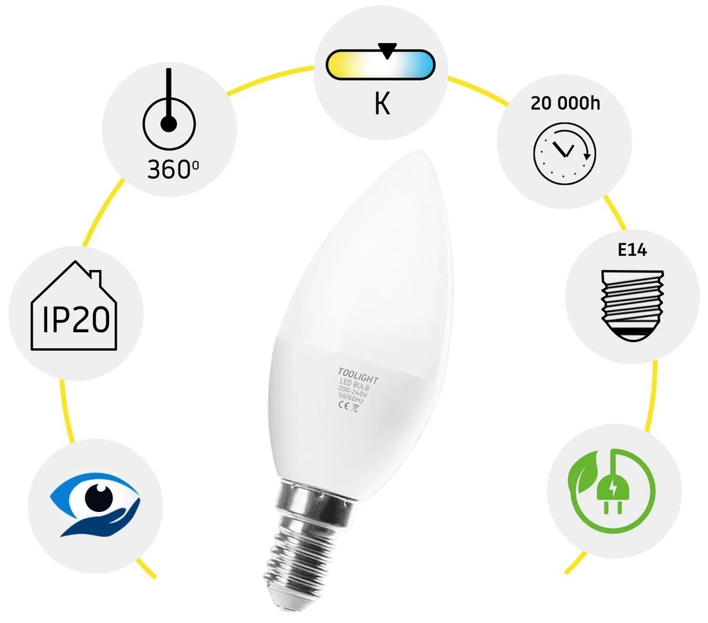 Żarówka LED Neutralna E-14 8W RSL036