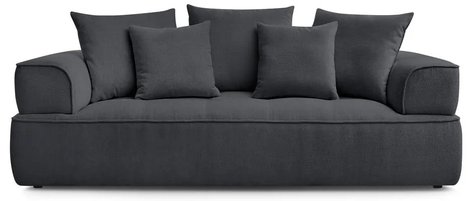 Ciemnoszara sofa z tkaniny szenilowej 237 cm Whesley – Bobochic Paris