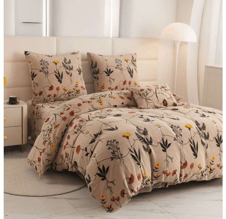 PrzytulneMieszkanie.pl PrzytulneMieszkanie.pl Pościel z mikropluszu HERBAR beżowa Rozmiar pościeli: 70 x 90 cm | 140 x 220 cm