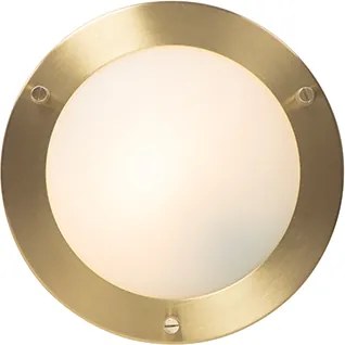Nowoczesna lampa sufitowa złota 18 cm IP44 - Yuma
