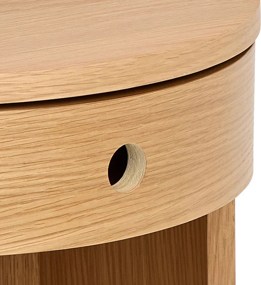 Szafka nocna w dekorze dębu w jasnym naturalnym kolorze Paron – Actona