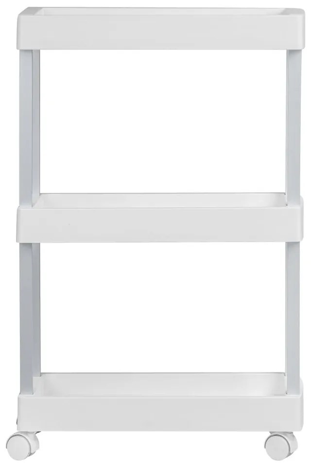 Biały plastikowy regał na kółkach 45x80 cm Mino – Wenko
