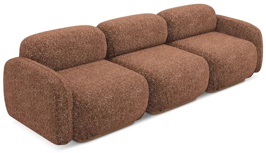Pomarańczowa/brązowa sofa modułowa 270 cm Ailani – Makamii