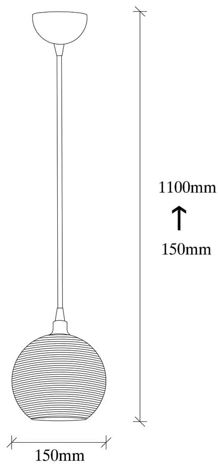 Lampa wisząca w żółto-złotym kolorze ze szklanym kloszem ø 15 cm Muzo – Opviq lights