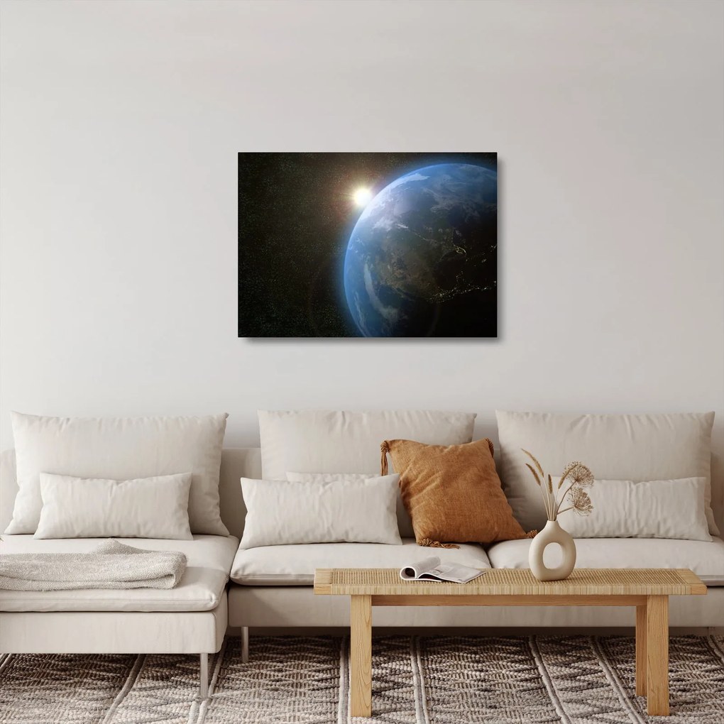 Obraz na szkle Ziemi z kosmosu (70x50 cm)