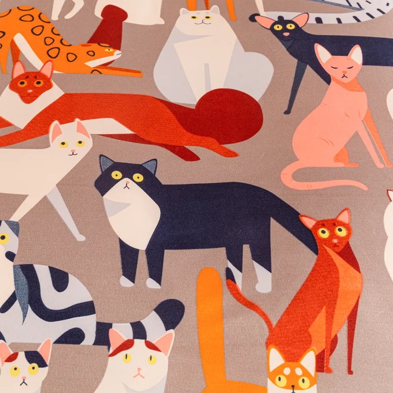 Poszewka na poduszkę z mikrofibry CATMOSPHERE 70x90 cm, kolorowa