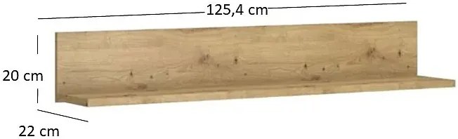 Wisząca Półka Na Książki Dąb Artisan P3-M22