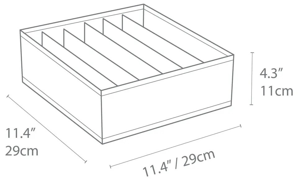 Beżowy organizer do szuflady z przegródkami Bigso Box of Sweden Drawer, 29x11 cm