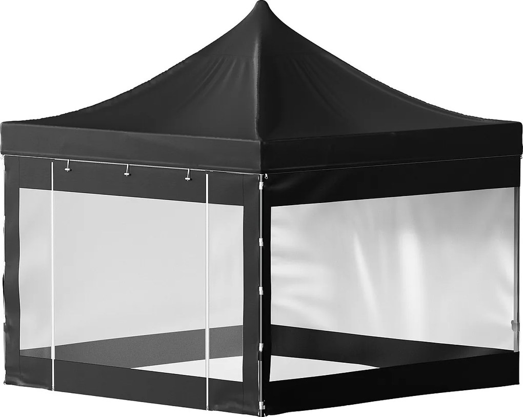 10x10 FT Pop-Up Canopy Tent SucceBuy, Altana Zewnętrzna ze Ścianami Bocznymi, Czarny