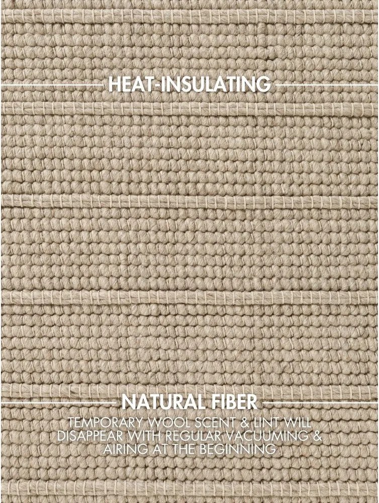 Beżowy wełniany dywan tkany ręcznie 200x300 cm Camden Parker – Ted Baker