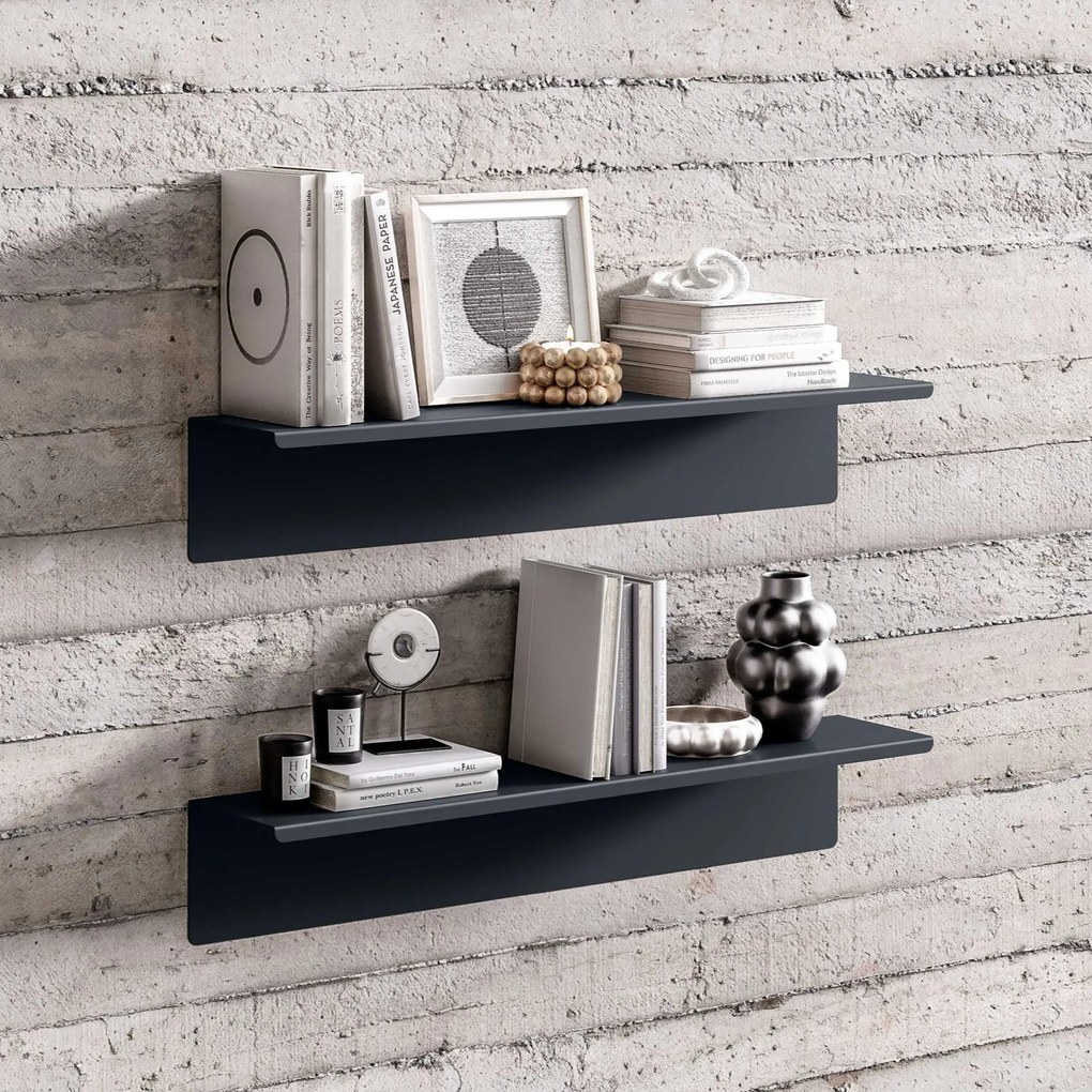 Półka wisząca JOANNE 700 mm, antracytowa