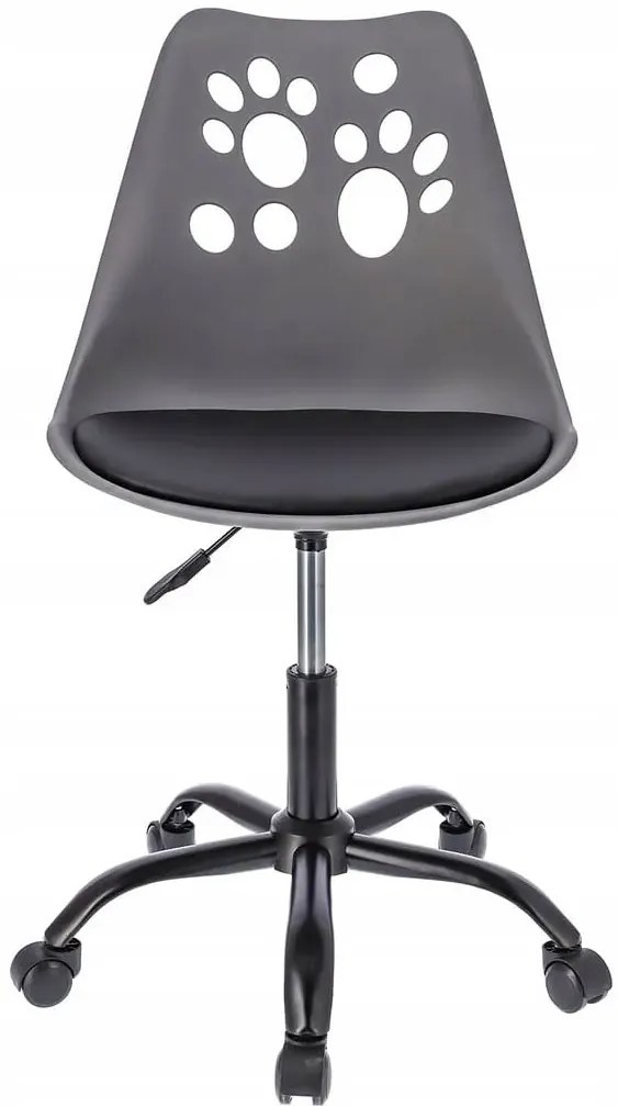 Szaro-czarne krzesło obrotowe do komputera D9-D64