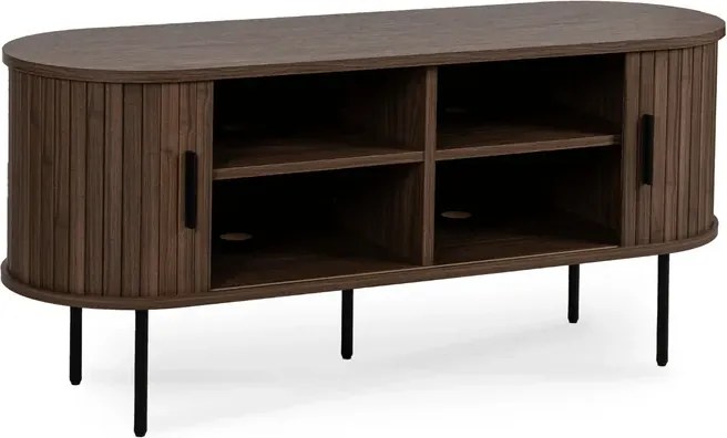 Szafka RTV do Salonu Dwudrzwiowa TRISH 120 cm Orzech Japandi