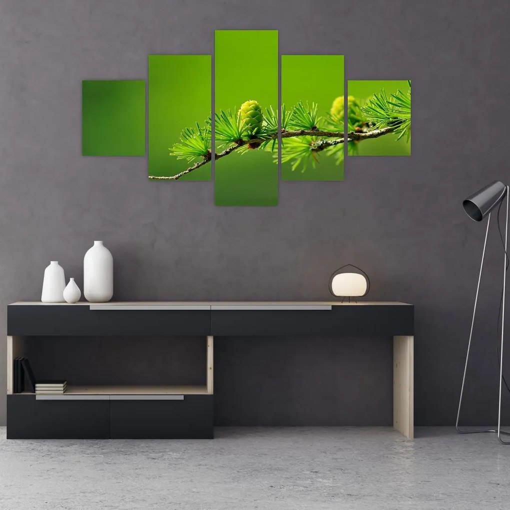 Obraz zielonej szyszki (125x70 cm)