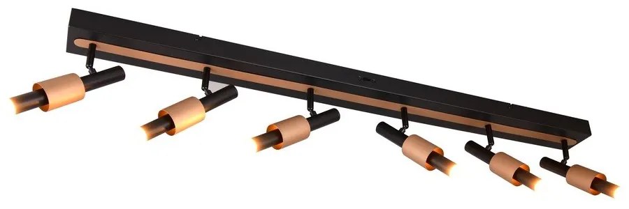 Czarna/w kolorze brązu lampa punktowa LED 20,5x120 cm Ikaris – Trio Select
