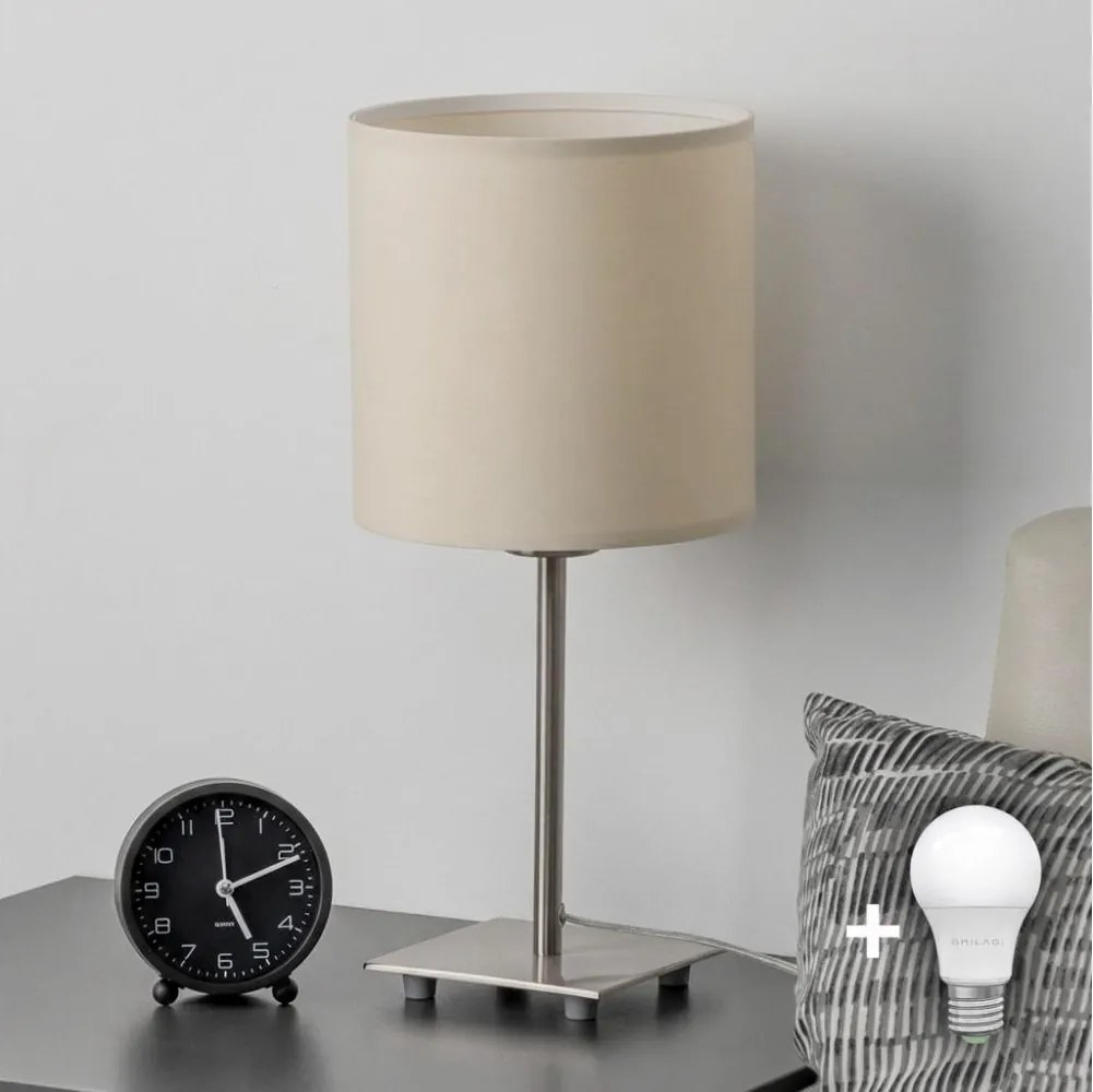 Eglo - LED Lampa stołowa TUNJA 1xE27/60W/230V kremowa