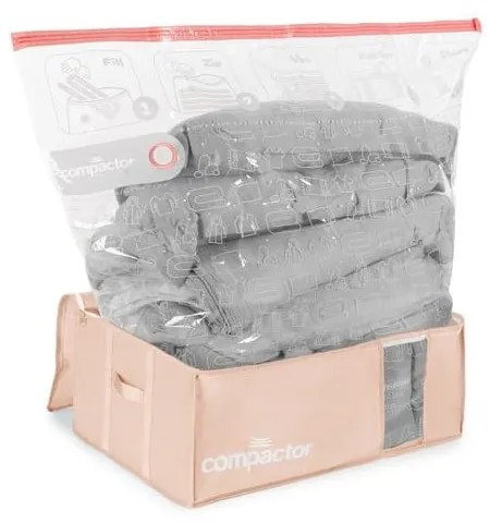 Plastikowe pojemniki próżniowe do przechowywania ubrań zestaw 3 szt. 65x45x27 cm Pink Edition – Compactor