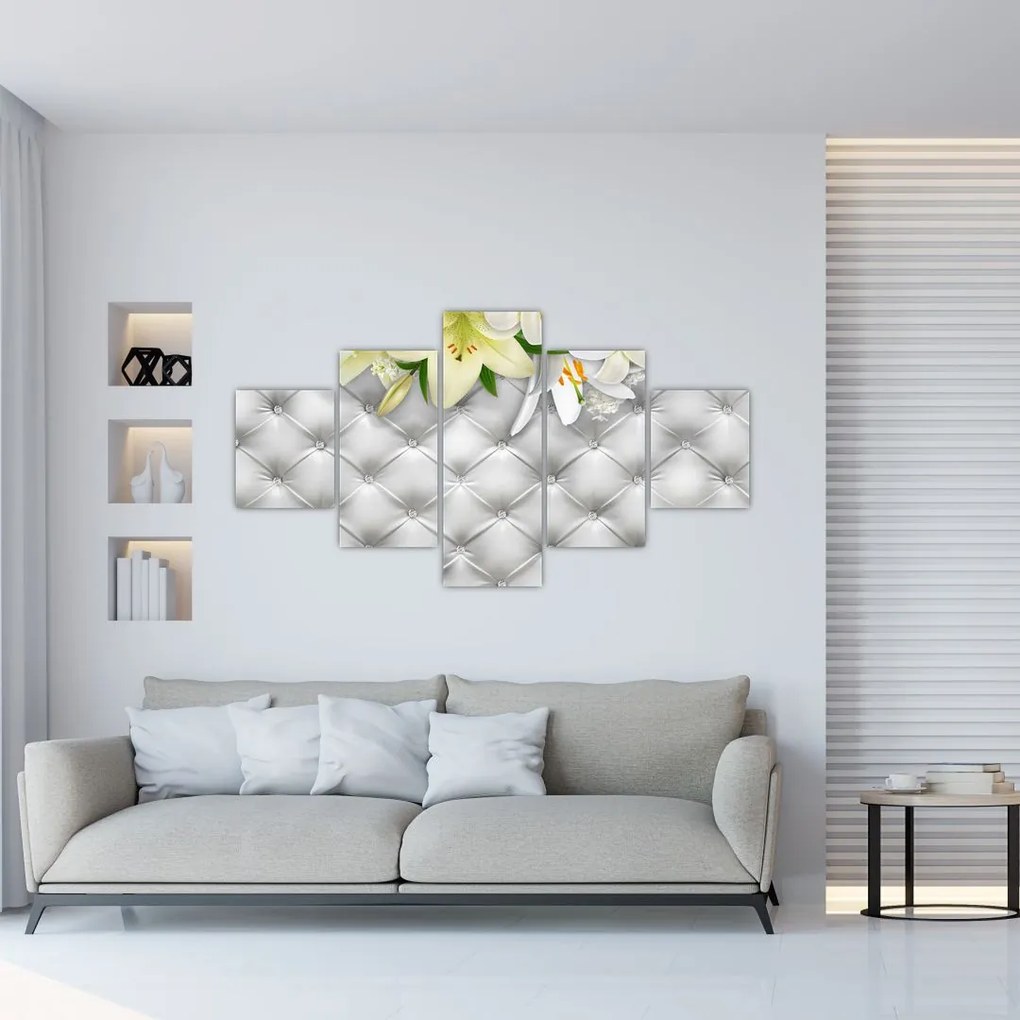 Obraz kwiatów lilii (125x70 cm)