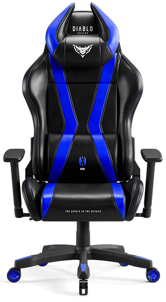 Fotel gamingowy Diablo X-Horn 2.0 Normal Size, czarno-niebieski
