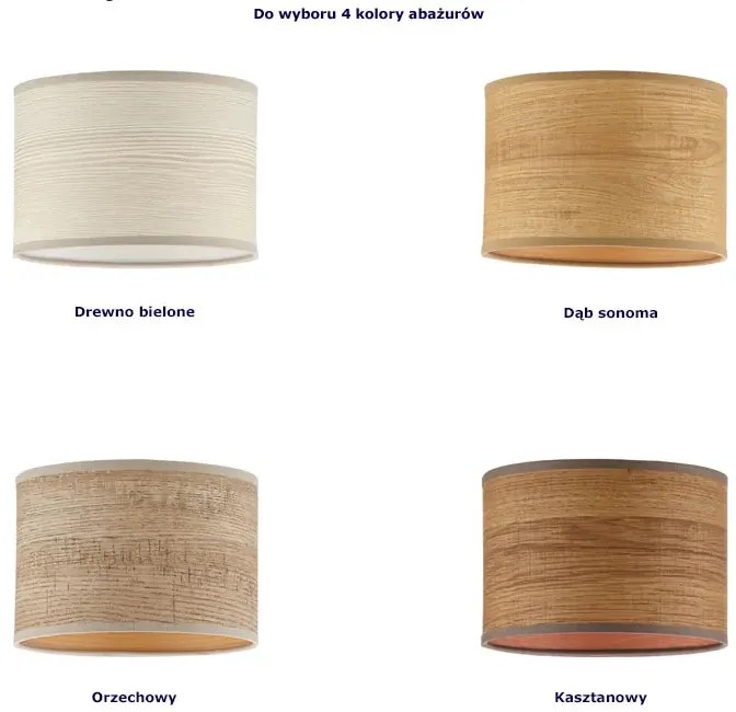 Lampa wisząca fornirowana na białym stelażu - Z7-T79