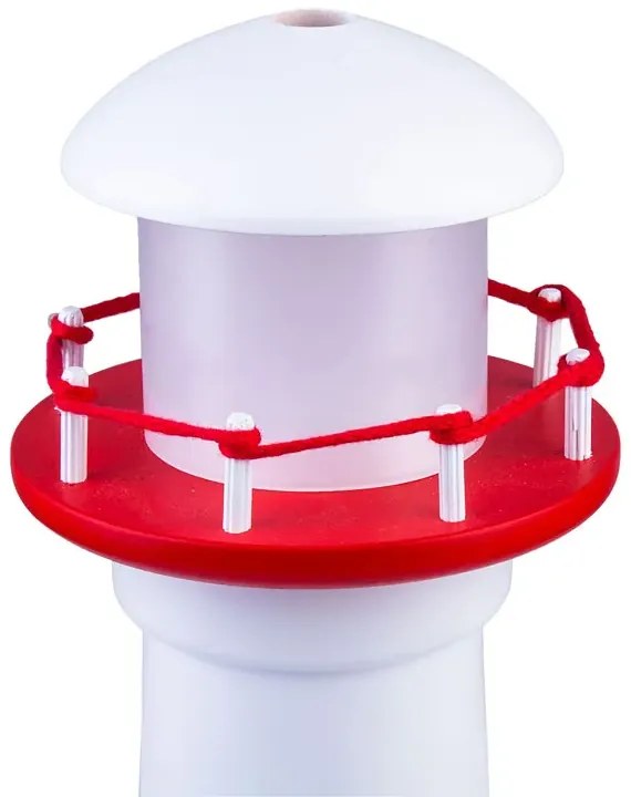 Biało-czerwona lampka LED na biurko latarnia - S186 A6-L70