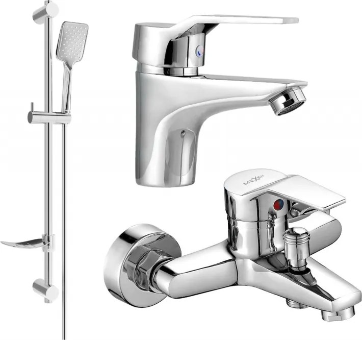 Mexen Caro DF62 zestaw wannowy, chrom - 746603DF62-00