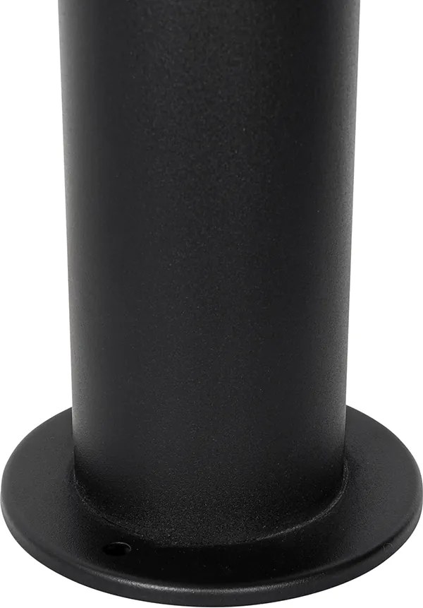 Nowoczesna czarna lampa zewnętrzna na słupie 80 cm IP44 - Rox