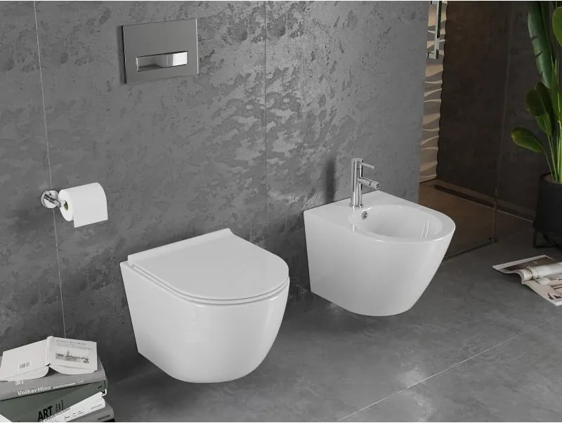 Mexen Lena miska wc Rimless z deską wolnoopadającą slim, duroplast, biała połysk - 30220500