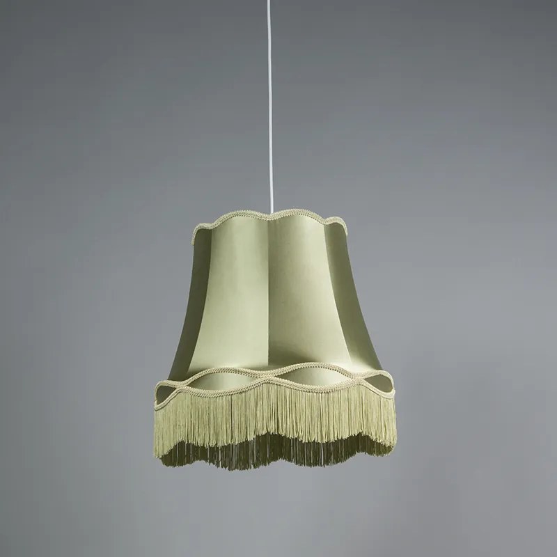 Zestaw 4 lamp wiszących w stylu retro zielonych 45 cm - Granny